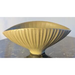 Jonathan Adler Pottery Bowl – Triangular Modernist Design, Ribbed Texture